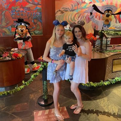 Enjoying a lovely buffet breakfast at Makahiki - The Bounty of the Islands in the Aulani Resort